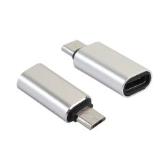Cumpără acum Adaptor micro USB (mama) to Type-C(tata) cu Agatatoare Breloc inclusa, Argintiu,  de pe Sellect.ro