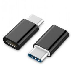 Cumpără acum Adaptor micro USB (mama) to Type-C(tata) cu Agatatoare Breloc inclusa, Negru de pe Sellect.ro