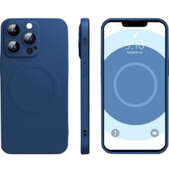 Cumpără acum Husa protectie compatibila cu iPhone 14 Pro Max, Liquid MagSafe, ring-shaped, magnetica, Albastru de pe Sellect.ro