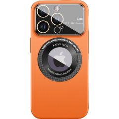 Cumpără acum Husa protectie MagSafe Kathy Tech, pentru Apple iPhone 14 Pro Max, Dublu Cerc, Portocaliu de pe Sellect.ro