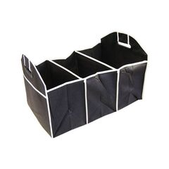 Cumpără acum Organizator multifunctional pentru portbagaj - Verk Group - 3 compartimente - pliabil - poliester - negru - 58x32.5x32.5 cm de pe Sellect.ro