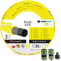 Cumpără acum Furtun de gradina, 3 straturi - + cadou 2 cuple - 1 adaptor - 3/4" - 25 m, Cellfast Plus de pe Sellect.ro
