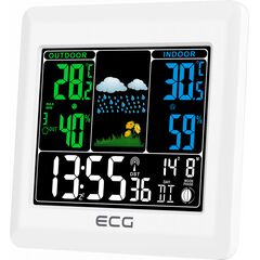 Cumpără acum Statie meteo interior-exterior ECG MS 300 White, senzor extern fara fir, LCD de pe Sellect.ro