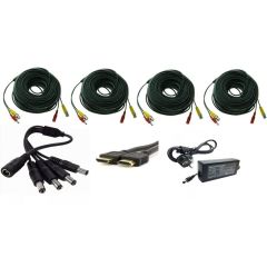 Cumpără acum Kit accesorii sisteme de supraveghere pentru 4 camere, cabluri gata mufate, cablu HDMI , sursa alimentare, splitter de pe Sellect.ro