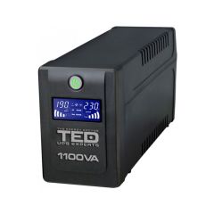 Cumpără acum UPS 1100VA / 600W LCD Line Interactive cu stabilizator 4 iesiri schuko TED UPS Expert TED001573 de pe Sellect.ro